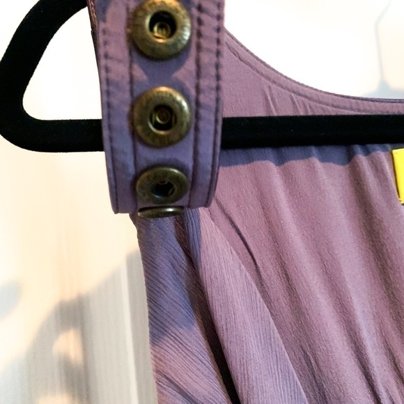 Catherine Malandrino Silk /Leather Harness Dress 4 - Picture 6 of 14